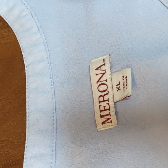 Merona Periwinkle Blue Garden Party A-line Dress Fade Floral XL - Picture 9 of 11